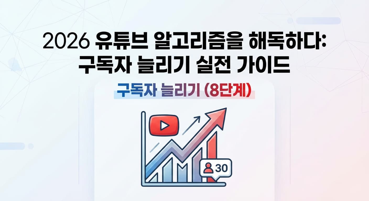 2026 유튜브 알고리즘을 해독하다 구독자 늘리기 실전 가이드 8단계