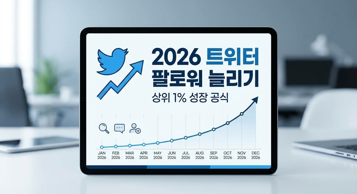 1. 2026 트위터 팔로워 늘리기, 상위 1%만 아는 성장 공식