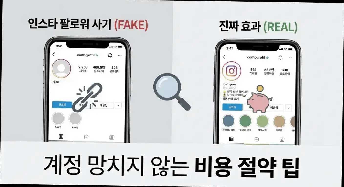 인스타 팔로워 사기 진짜 효과는? 계정 망치지 않는 비용 절약 팁